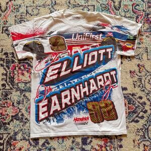 NASCAR 2024 Chase Elliott x Dale Jr. Throwback Unisex Size Medium T-Shirt